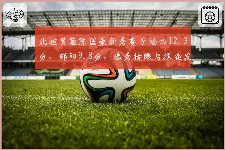 北控男篮陈国豪新秀赛季场均12.3分，邹阳9.8分，选秀榜眼与探花发展对比